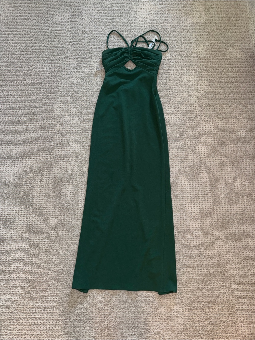 Azazie Kendall + Kylie Forest Green Strappy Maxi Dress